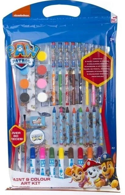 Paw Patrol paint and colour Art kit (80 piece)