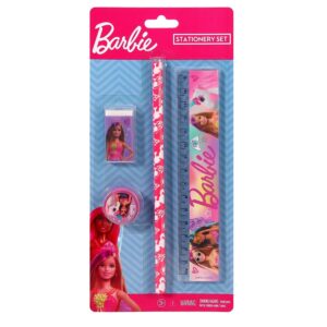 Barbie pencil, ruler and rubber set