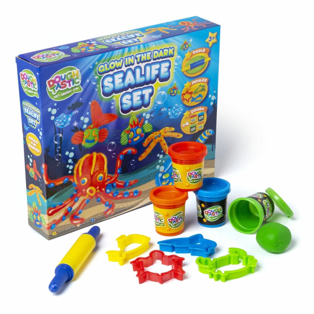 Glow in the dark science Sealife play dough set