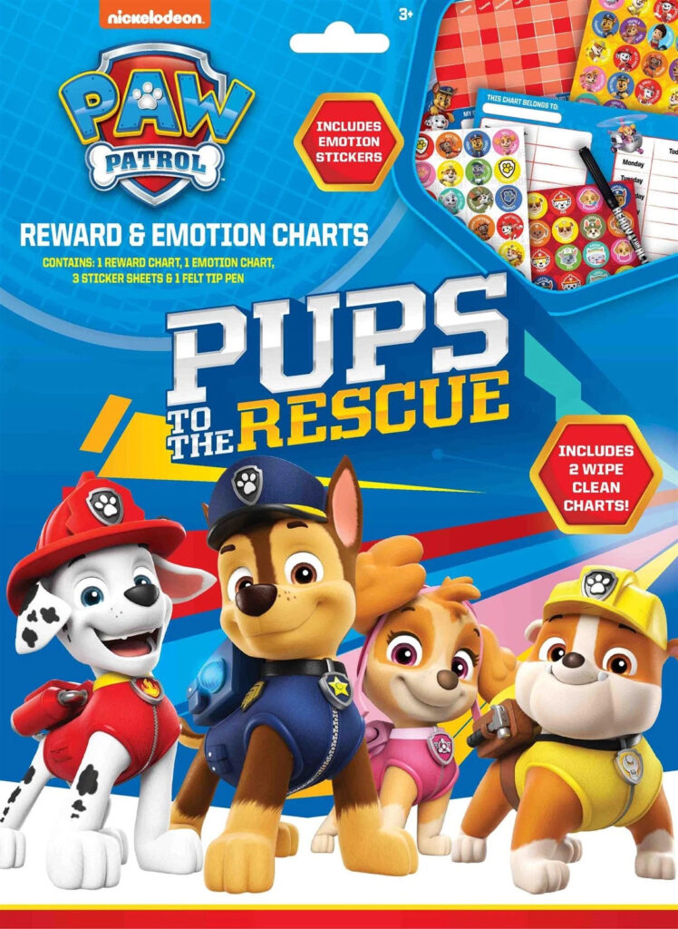 Paw Patrol reward and emotion chart
