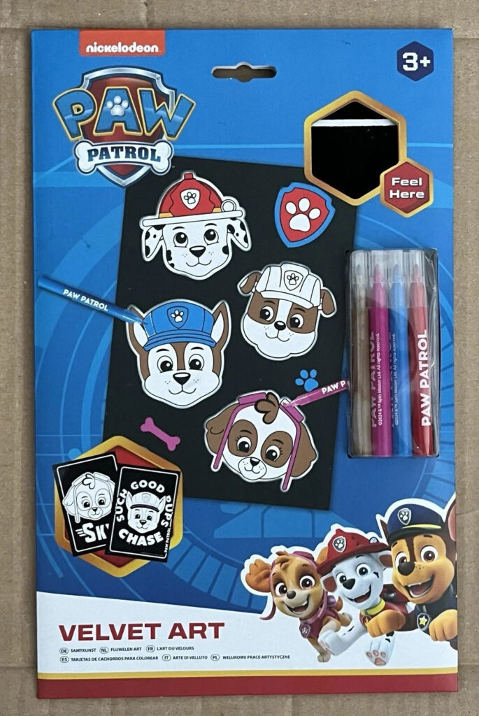Paw Patrol velvet art set