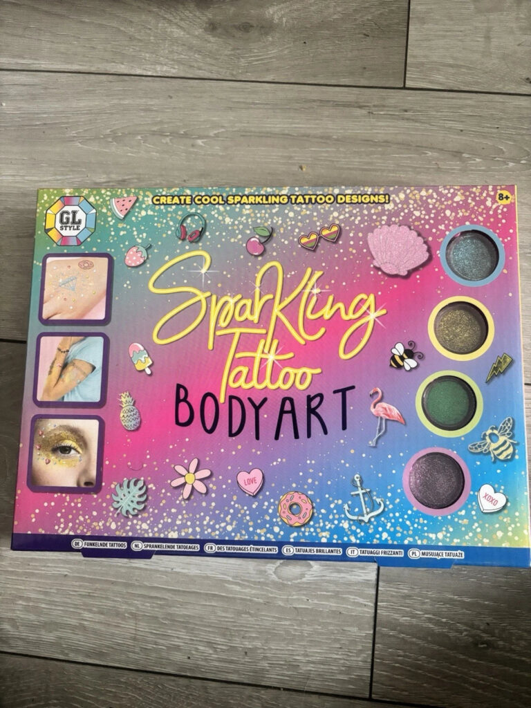 Sparkling tattoo body Art