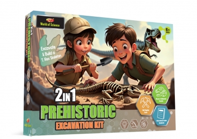 2 in 1 prehistoric excavation kit
