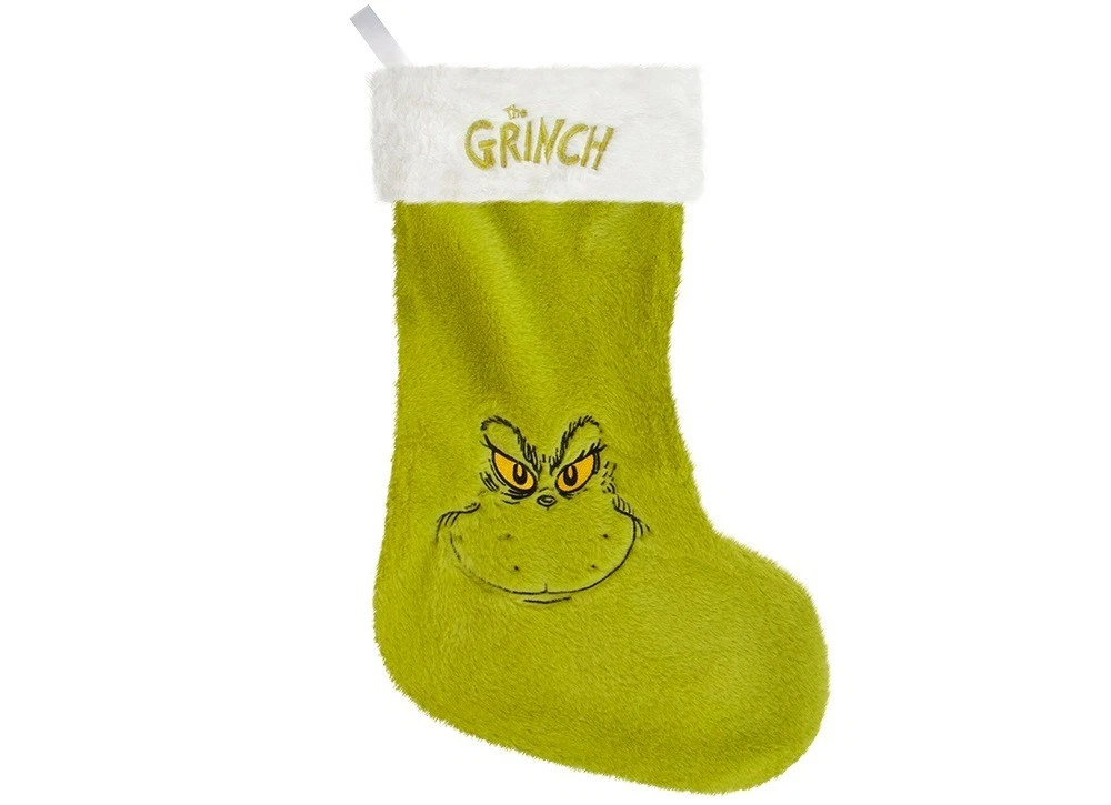 Grinch Green Plush Stocking