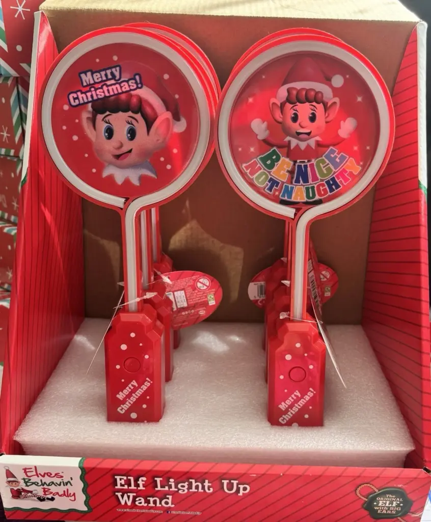 Elf Light Up Wand ( Be nice not naughty)