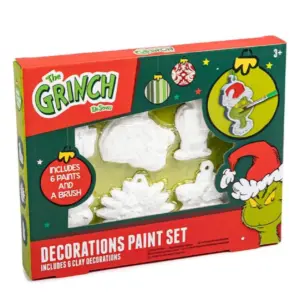 Grinch decorations paint set  (6 clay decorations)