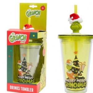 Grinch drinks tumbler