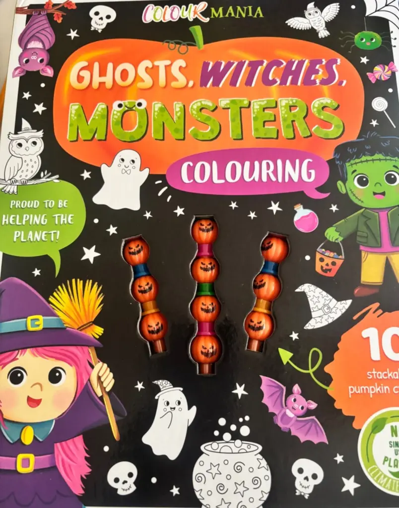 Ghosts, Witches and Monsters colouring book