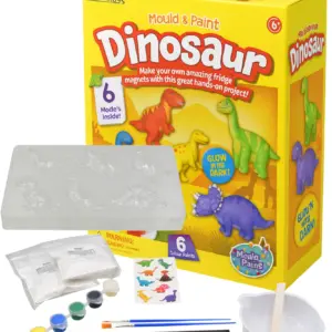 Glow in the Dark Mould & Paint Dinosaur fridge magnets