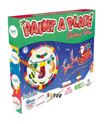 Paint a plate Christmas Edition (with story book)