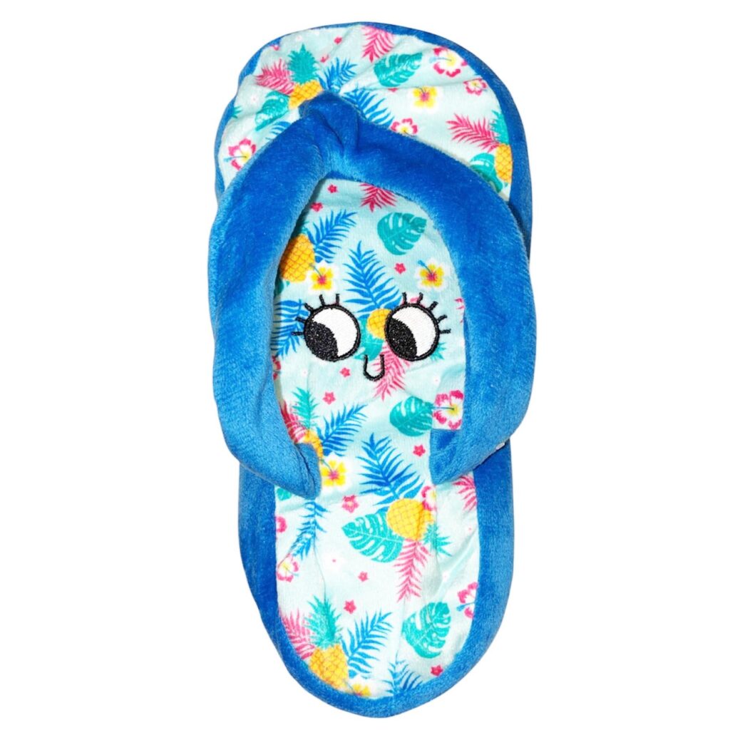 Plush flip flop dog toy - Blue