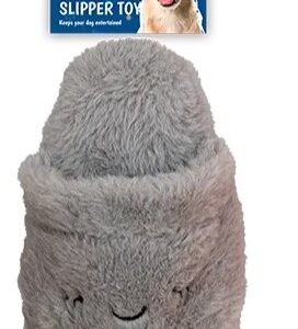 Squeaky slipper toy - Grey