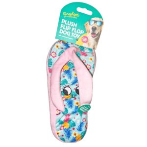 Plush flip flop dog toy (Pink)